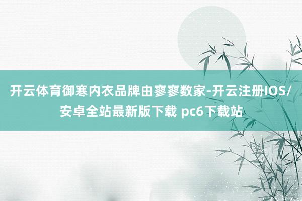 开云体育御寒内衣品牌由寥寥数家-开云注册IOS/安卓全站最新版下载 pc6下载站