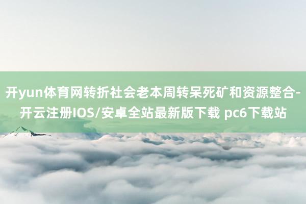 开yun体育网转折社会老本周转呆死矿和资源整合-开云注册IOS/安卓全站最新版下载 pc6下载站
