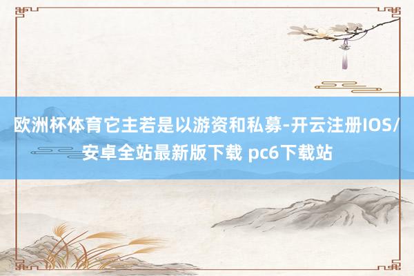 欧洲杯体育它主若是以游资和私募-开云注册IOS/安卓全站最新版下载 pc6下载站