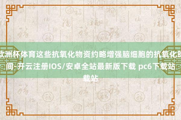 欧洲杯体育这些抗氧化物资约略增强脑细胞的抗氧化时间-开云注册IOS/安卓全站最新版下载 pc6下载站