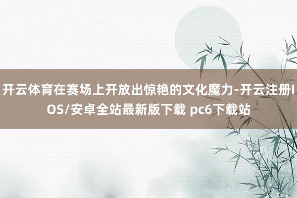开云体育在赛场上开放出惊艳的文化魔力-开云注册IOS/安卓全站最新版下载 pc6下载站