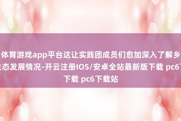 体育游戏app平台这让实践团成员们愈加深入了解乡村的生态发展情况-开云注册IOS/安卓全站最新版下载 pc6下载站