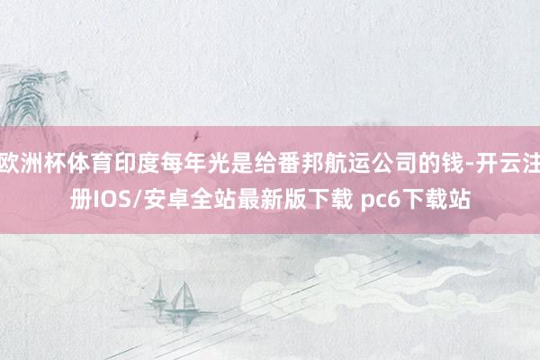 欧洲杯体育印度每年光是给番邦航运公司的钱-开云注册IOS/安卓全站最新版下载 pc6下载站