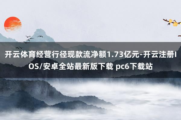 开云体育经营行径现款流净额1.73亿元-开云注册IOS/安卓全站最新版下载 pc6下载站