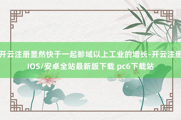 开云注册显然快于一起畛域以上工业的增长-开云注册IOS/安卓全站最新版下载 pc6下载站