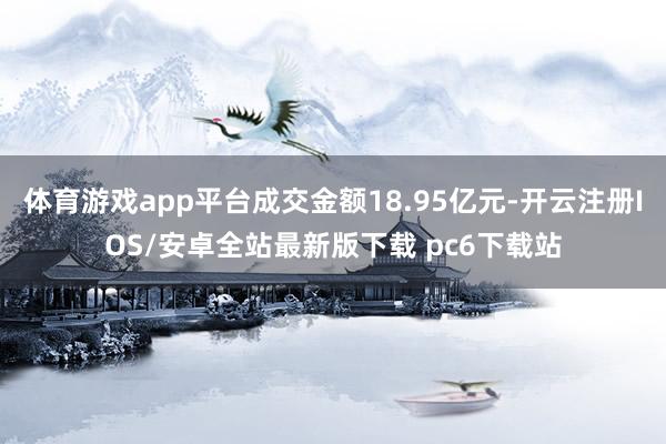体育游戏app平台成交金额18.95亿元-开云注册IOS/安卓全站最新版下载 pc6下载站