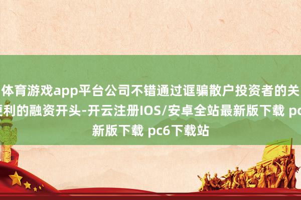 体育游戏app平台公司不错通过诓骗散户投资者的关爱赢得便利的融资开头-开云注册IOS/安卓全站最新版下载 pc6下载站