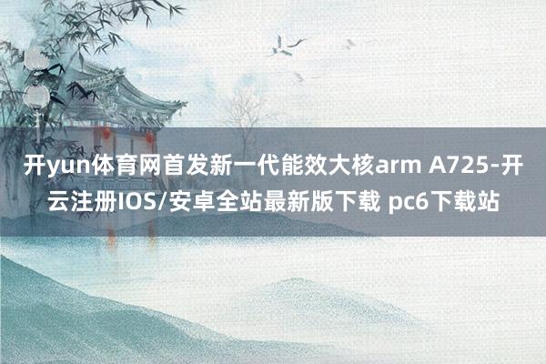 开yun体育网首发新一代能效大核arm A725-开云注册IOS/安卓全站最新版下载 pc6下载站