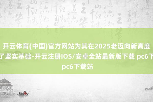 开云体育(中国)官方网站为其在2025老迈向新高度奠定了坚实基础-开云注册IOS/安卓全站最新版下载