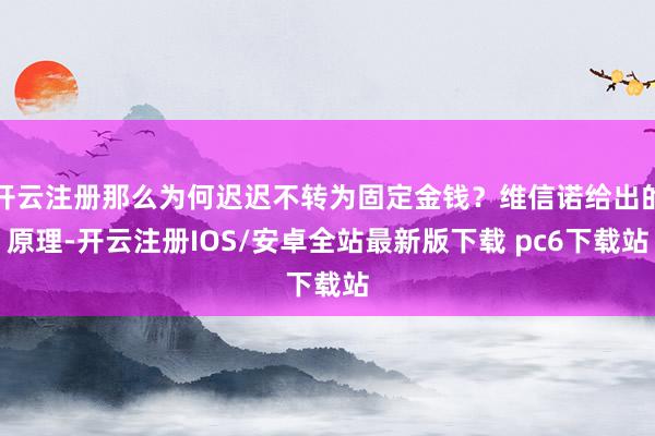 开云注册那么为何迟迟不转为固定金钱？维信诺给出的原理-开云注册IOS/安卓全站最新版下载 pc6下载站