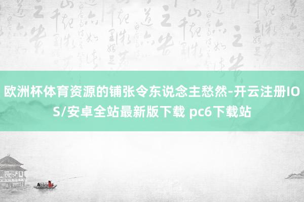 欧洲杯体育资源的铺张令东说念主愁然-开云注册IOS/安卓全站最新版下载 pc6下载站