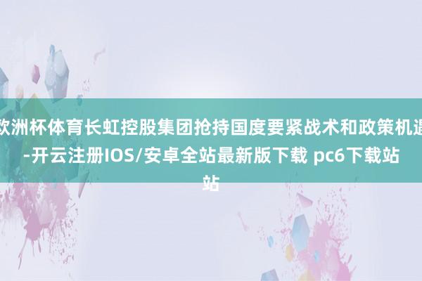 欧洲杯体育长虹控股集团抢持国度要紧战术和政策机遇-开云注册IOS/安卓全站最新版下载 pc6下载站