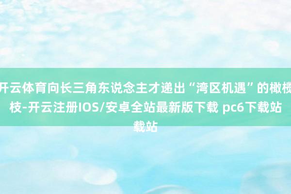 开云体育向长三角东说念主才递出“湾区机遇”的橄榄枝-开云注册IOS/安卓全站最新版下载 pc6下载站