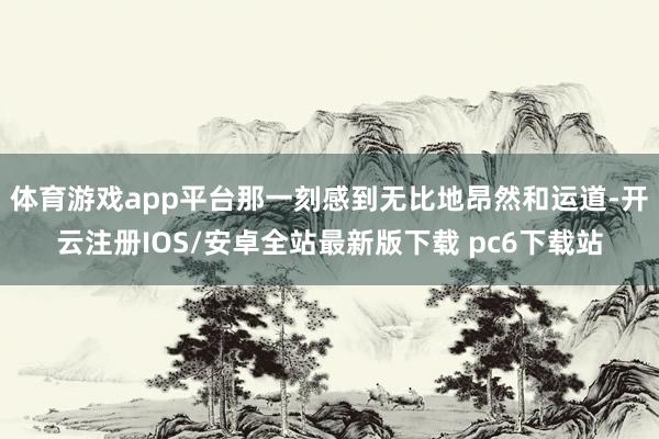 体育游戏app平台那一刻感到无比地昂然和运道-开云注册IOS/安卓全站最新版下载 pc6下载站