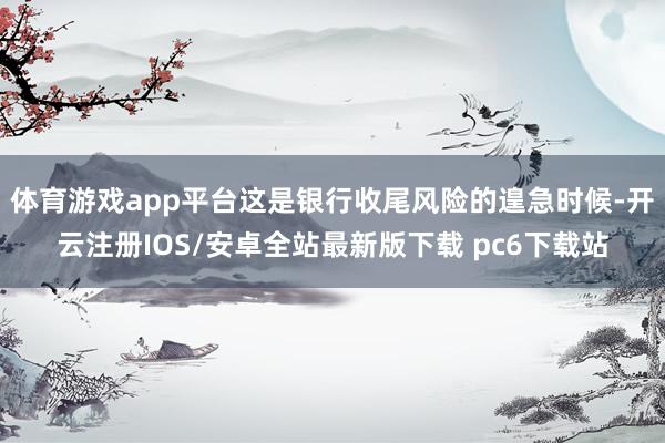 体育游戏app平台这是银行收尾风险的遑急时候-开云注册IOS/安卓全站最新版下载 pc6下载站