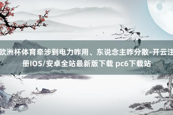 欧洲杯体育牵涉到电力咋用、东说念主咋分散-开云注册IOS/安卓全站最新版下载 pc6下载站