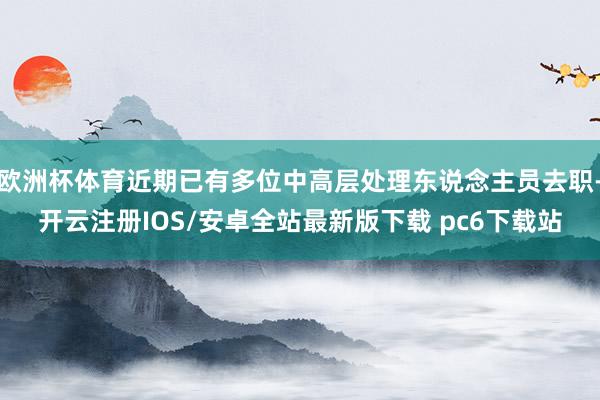 欧洲杯体育近期已有多位中高层处理东说念主员去职-开云注册IOS/安卓全站最新版下载 pc6下载站