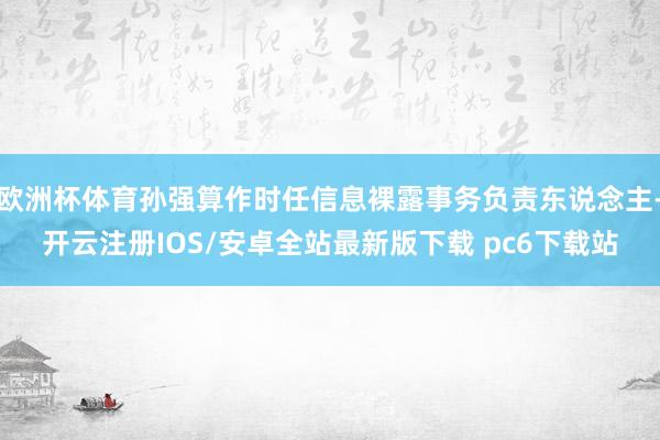 欧洲杯体育孙强算作时任信息裸露事务负责东说念主-开云注册IOS/安卓全站最新版下载 pc6下载站