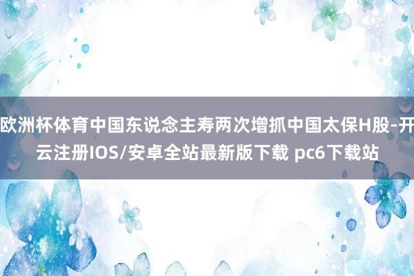 欧洲杯体育中国东说念主寿两次增抓中国太保H股-开云注册IOS/安卓全站最新版下载 pc6下载站