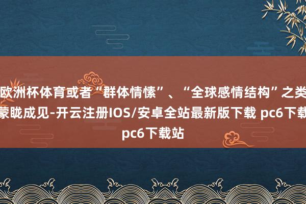 欧洲杯体育或者“群体情愫”、“全球感情结构”之类的蒙眬成见-开云注册IOS/安卓全站最新版下载 pc6下载站