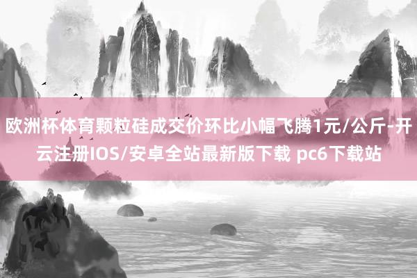 欧洲杯体育颗粒硅成交价环比小幅飞腾1元/公斤-开云注册IOS/安卓全站最新版下载 pc6下载站