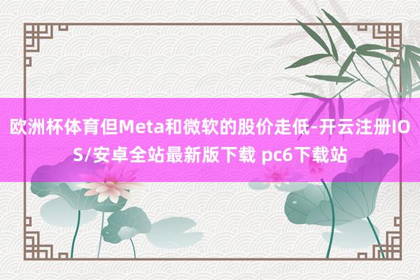欧洲杯体育但Meta和微软的股价走低-开云注册IOS/安卓全站最新版下载 pc6下载站