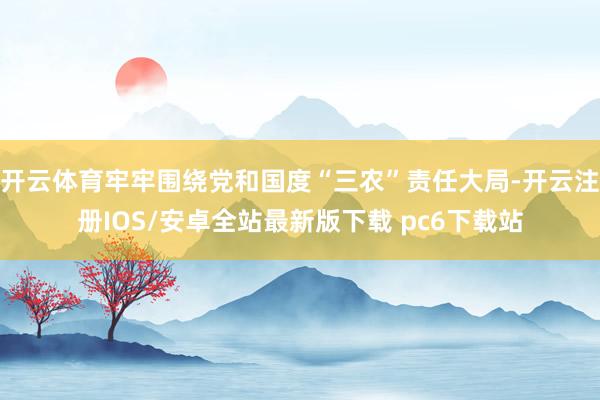 开云体育牢牢围绕党和国度“三农”责任大局-开云注册IOS/安卓全站最新版下载 pc6下载站